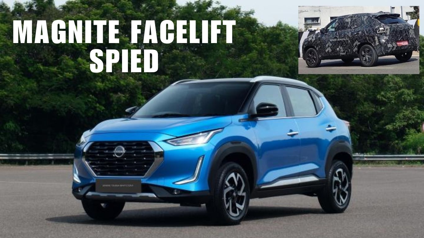 Magnite Facelift spied at Bharat NCAP Testing Site in Pune Magnite Facelift spied at Bharat NCAP Testing Site in Pune
