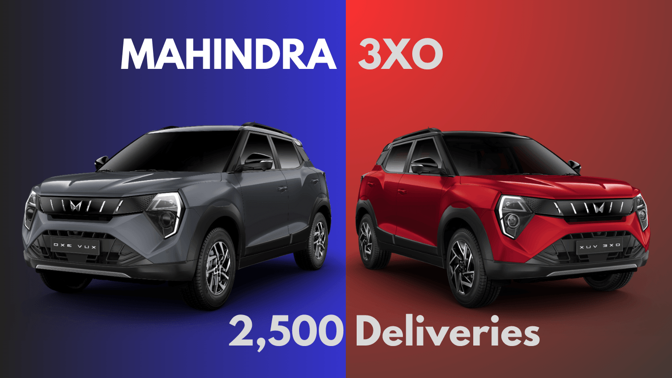 Mahindra Delivers 2,500+ XUV 3XOs in first three Days news