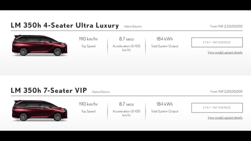 Lexus Launches 2024 LM 350h Luxury MPV in India, price starting from Rs 2 Cr