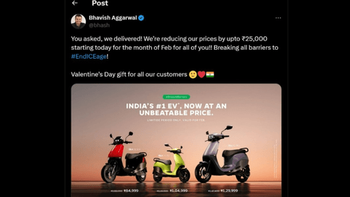 Ola Announces Unprecedented Discounts on EVs - February 2024 Special Offer