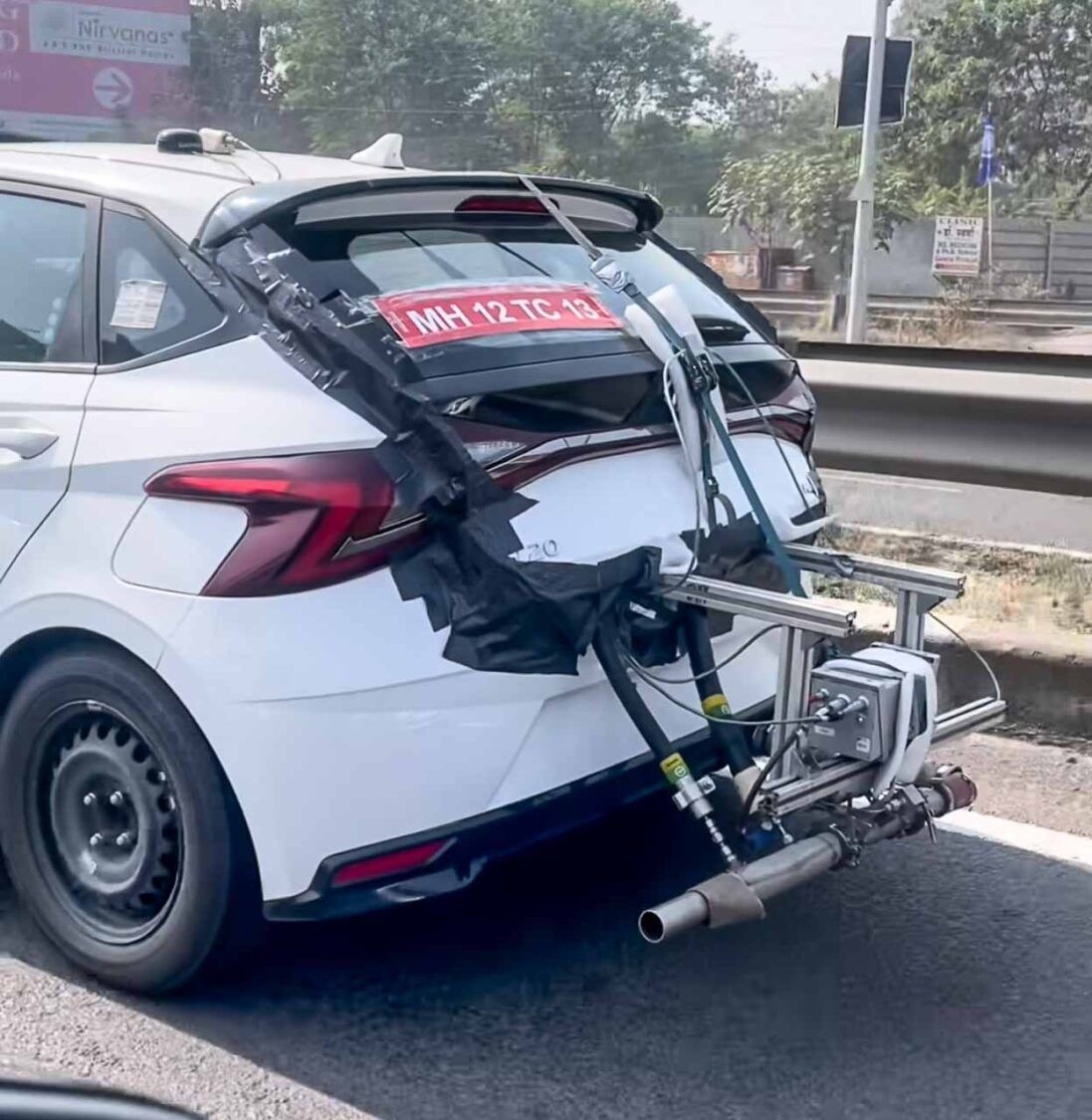 2023 Hyundai i20 N Line spotted with ARAI emission testing gear