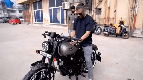 Actor Suniel Shetty Got His Customised Royal Enfield Bike, See the pictures here