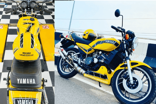 MS Dhoni bike collection gets a newly modified Yamaha RD350 vintage motorcycle