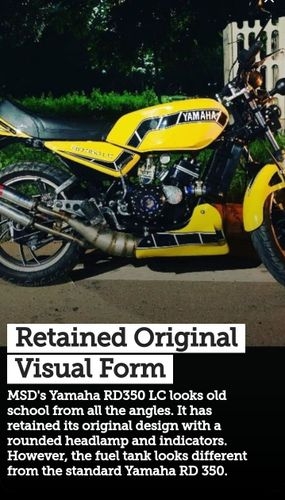 MS Dhoni bike collection gets a newly modified Yamaha RD350 vintage motorcycle