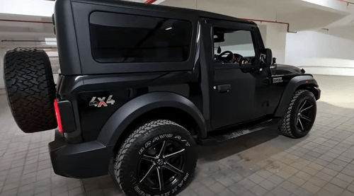 Mahindra Thar Modification: Inbuild Auxiliary LED Headlights And All-terrain Tyres 