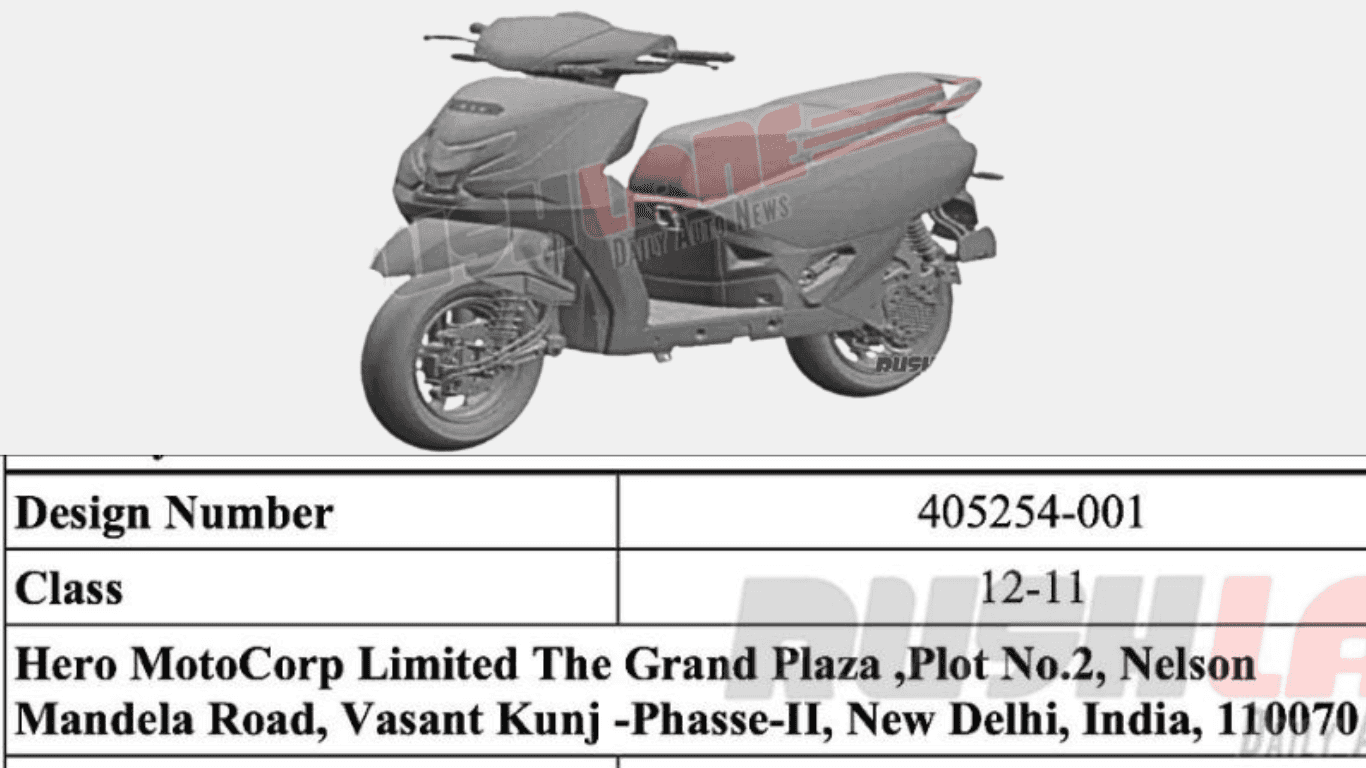Hero New Scooter Patent Design