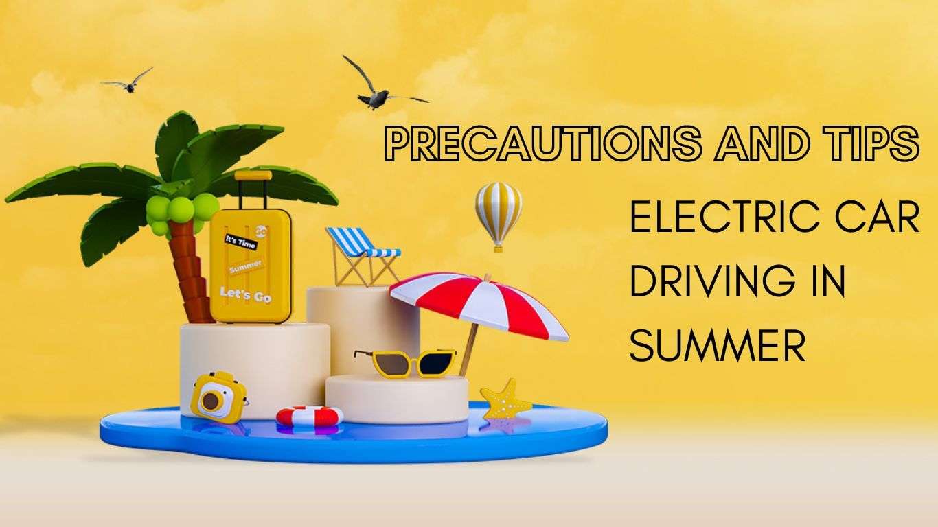 Electric car Driving in Summer