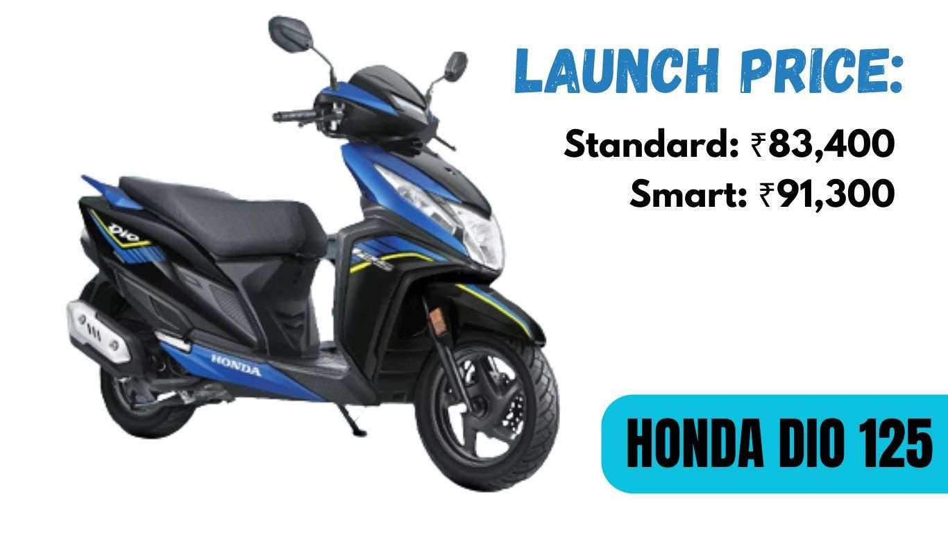 Honda Dio 125 Launched in India at ₹83,400.