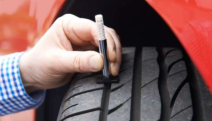 Tire tread depth