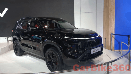 Tata Safari Red Dark Edition Steals the Spotlight at Bharat Mobility Expo 2024