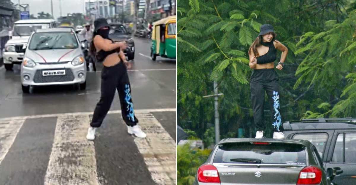 Traffic police serve notice to an Instagram influencers for dancing in the middle of the road