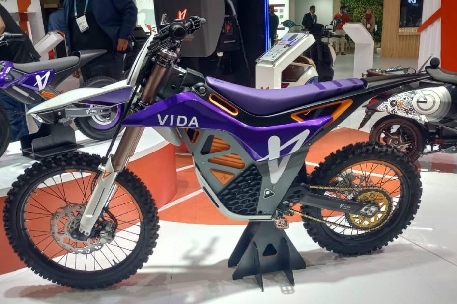 Vida e dirt bike left side view