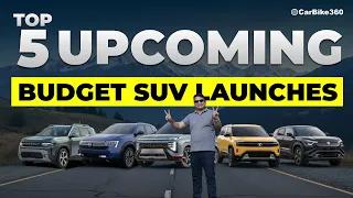 Top 5 Upcoming Budget SUV Launches | 2025 - 2026