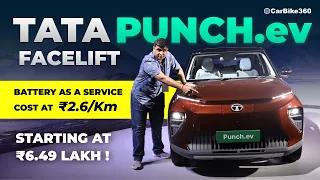 Tata Punch.ev Facelift Launched With Lifetime Battery Warranty at ₹2.6/km BAAS!