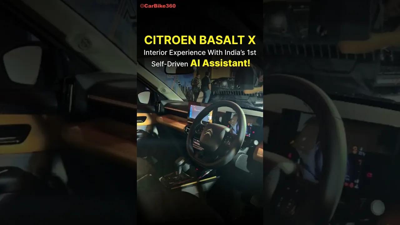 Citroën Basalt X Debuts With India's 1st Self-Driven AI Assistant at ₹7.95 Lakh!