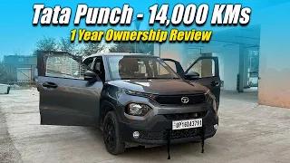 Tata PUNCH 14,000 KMs & 1 Year Ownership Review | Mileage | Suspensions | Drive |