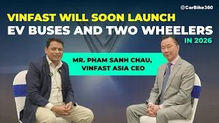 VinFast CEO Pham Sanh Chau Talks VF3 India Debut + New 7-Seat Limo Green EV
