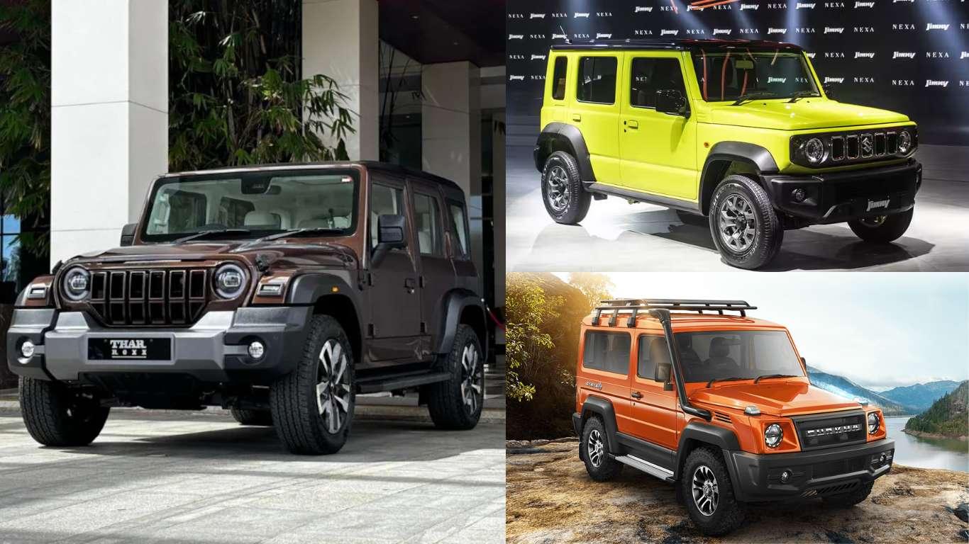 Mahindra Thar Roxx vs Maruti Suzuki Jimny vs Force Motors Gurkha: Price Comparison Mahindra Thar Roxx vs Maruti Suzuki Jimny vs Force Motors Gurkha Price Comparison