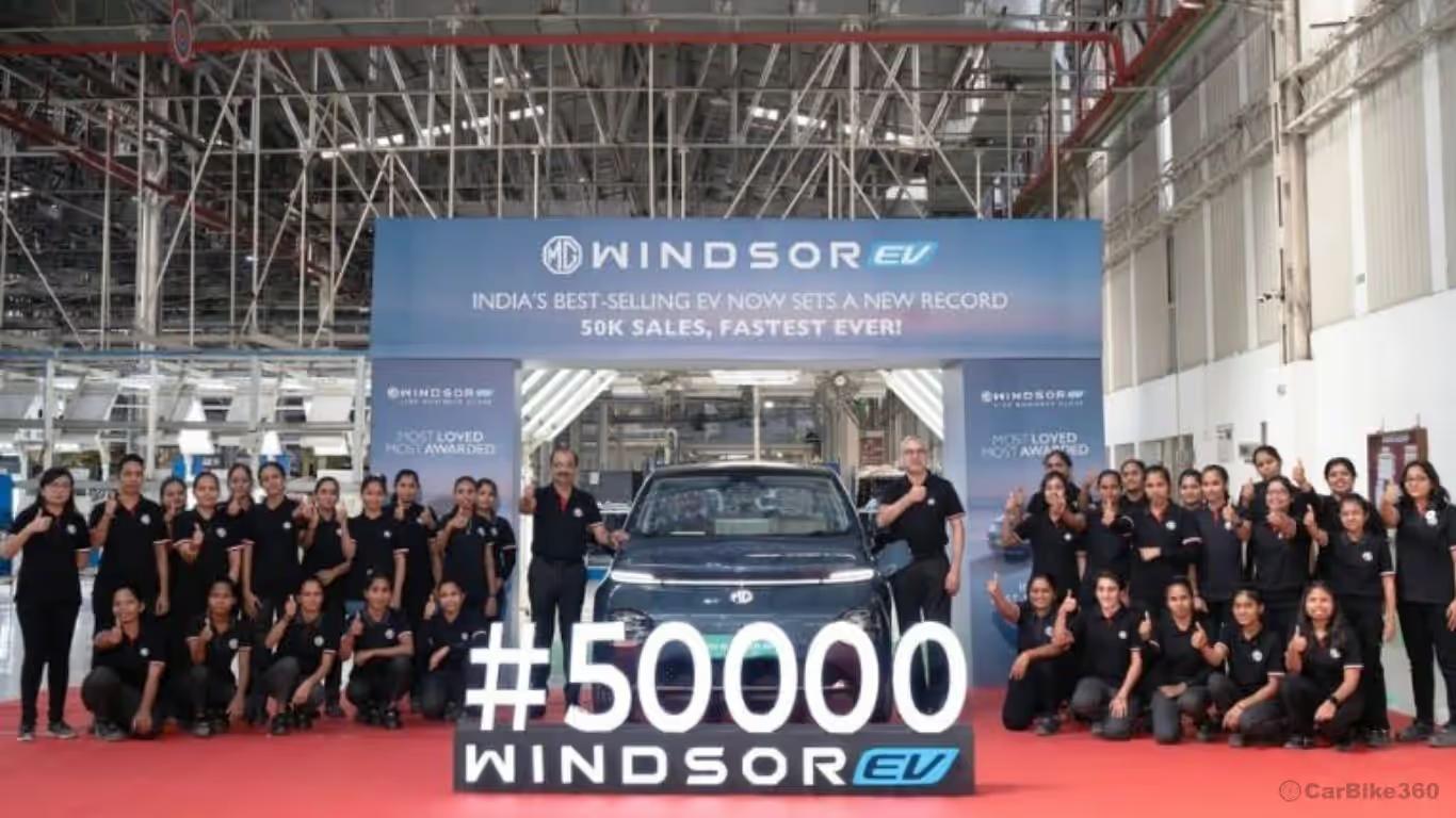 MG Windsor Becomes The Fastest EV To Achieve 50,000 Sales Records in 400 Days MG Windsor Becomes The Fastest EV To Achieve 50,000 Sales Records in 400 Days