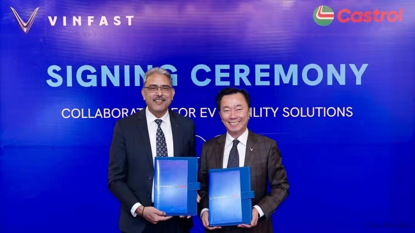 VinFast India ने EV आफ्टर-सेल्स सर्विस नेटवर्क को बढ़ाने के लिए कैस्ट्रोल इंडिया के साथ साझेदारी की VinFast India Partners with Castrol to Boost EV After-Sales Service Network