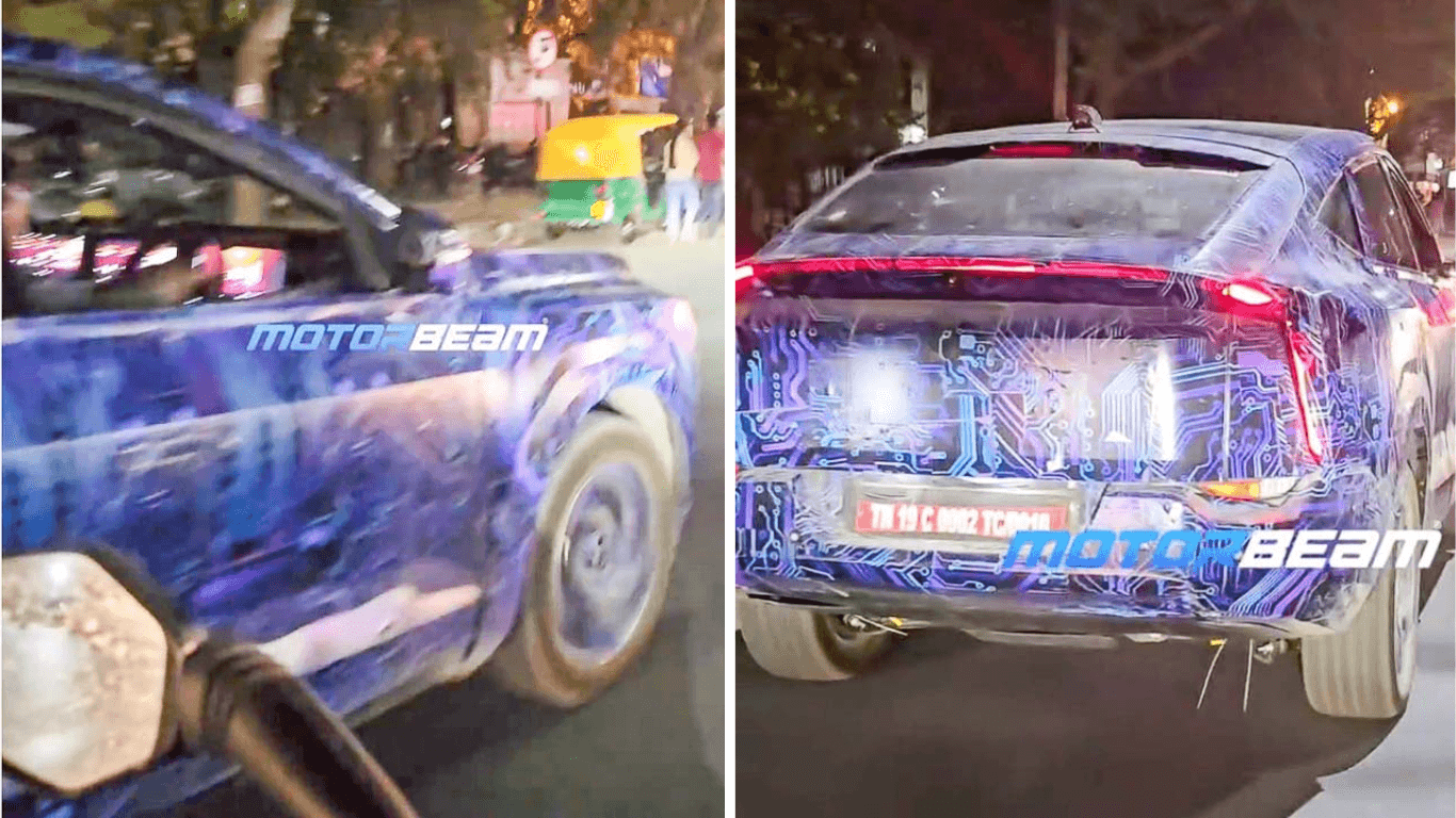 Mahindra XUV.e9 Spotted with Triple-Screen Dashboard