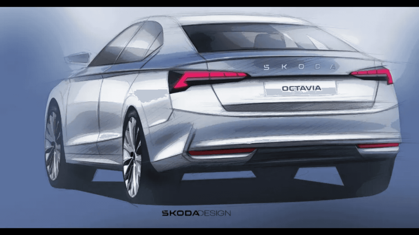 Skoda Design Sketch of Skoda Octavia
