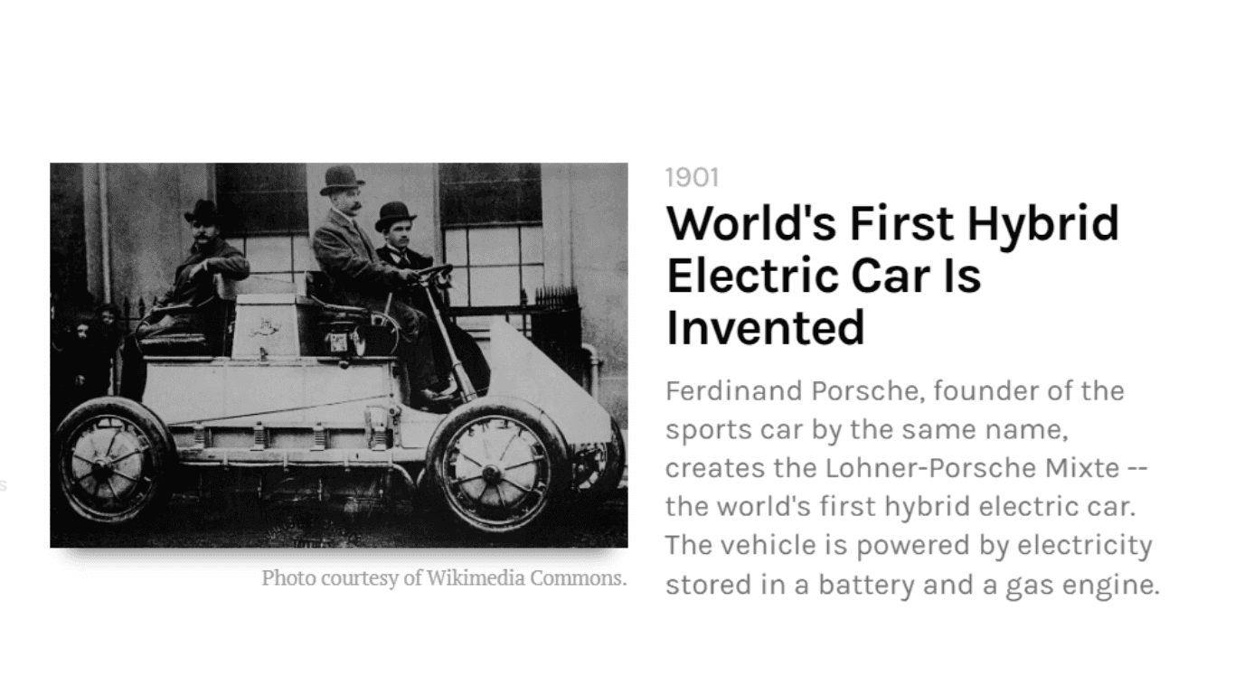 World's First Hybrid Electric Car