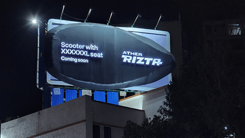 Ather's Creative Campaign Teases XXXXXL Seat with Rizta Scooter Unveiling on April 6