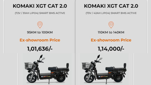 Komaki Launches Cat 2.0 NXT Electric Moped, Starting at Rs 1.01 Lakh