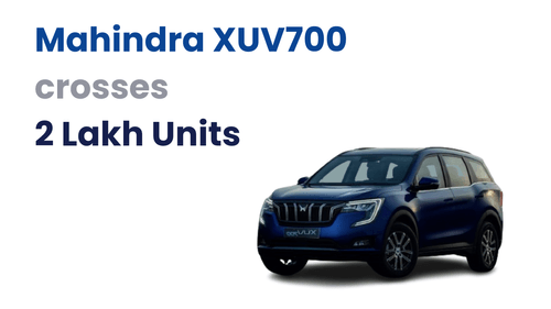 Mahindra XUV700 ने एक मील का पत्थर हासिल किया, तीन साल से कम समय में 2 लाख यूनिट का निर्माण किया Mahindra XUV700 ने एक मील का पत्थर हासिल किया, तीन साल से कम समय में 2 लाख यूनिट का निर्माण किया