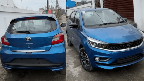 Arrival of the 2024 Tata Tiago CNG AMT at the Dealers Before Launch Arrival of the 2024 Tata Tiago CNG AMT at the Dealers Before Launch