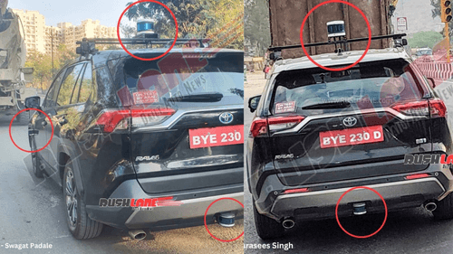 ARAI's Investigation into Autonomous Driving: Toyota RAV4 Spotted with LiDAR Sensors Sparks Speculation on Self-Driving Future in India