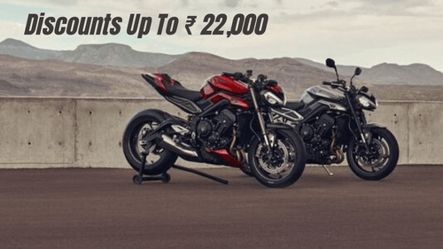 ट्रायम्फ इंडिया स्ट्रीट ट्रिपल आर और आरएस के लिए ₹22,000 तक की छूट दे रहा है ट्रायम्फ इंडिया स्ट्रीट ट्रिपल आर और आरएस के लिए ₹22,000 तक की छूट दे रहा है