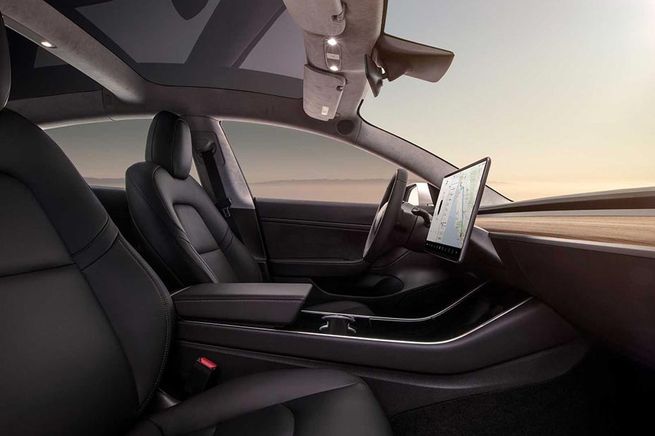 Tesla Model 3 Door View of Driver Seat