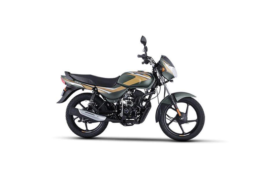 Bajaj CT100 - Matte Olive Green With Yellow
