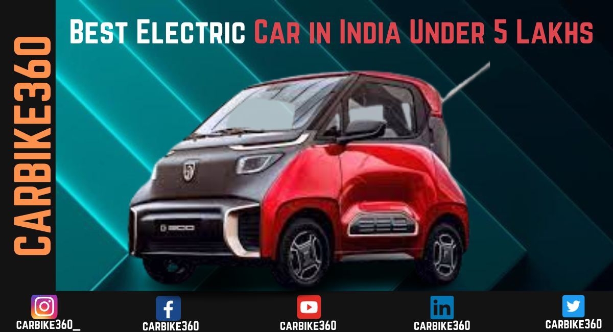 Best Electric Car in India Under 5 Lakhs