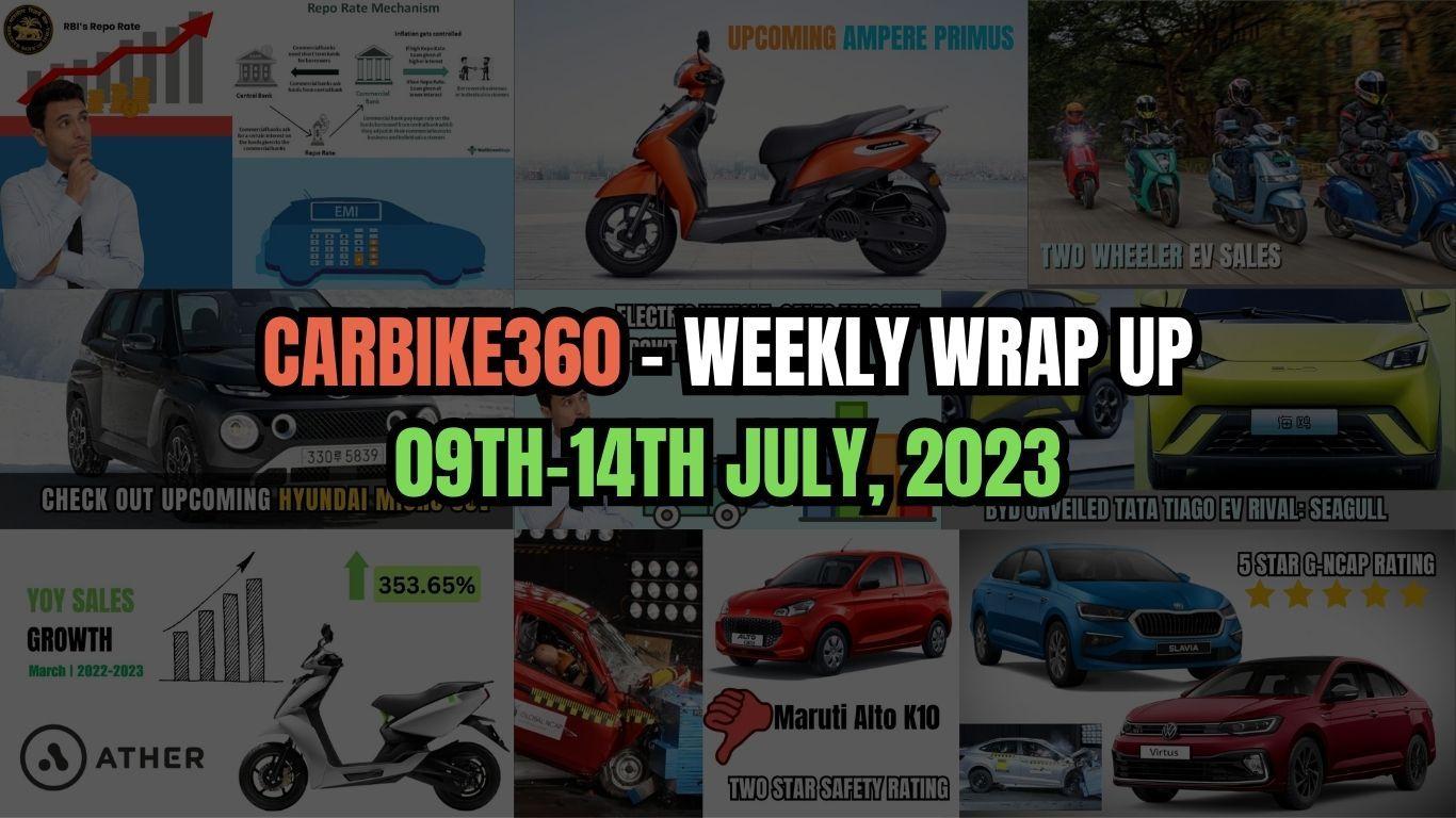CarBike360 Weekly Wrap-Up | That Mattered This Week (09th-14th July): Mahindra Discounts, Seltos facelift and Exter launch, and more