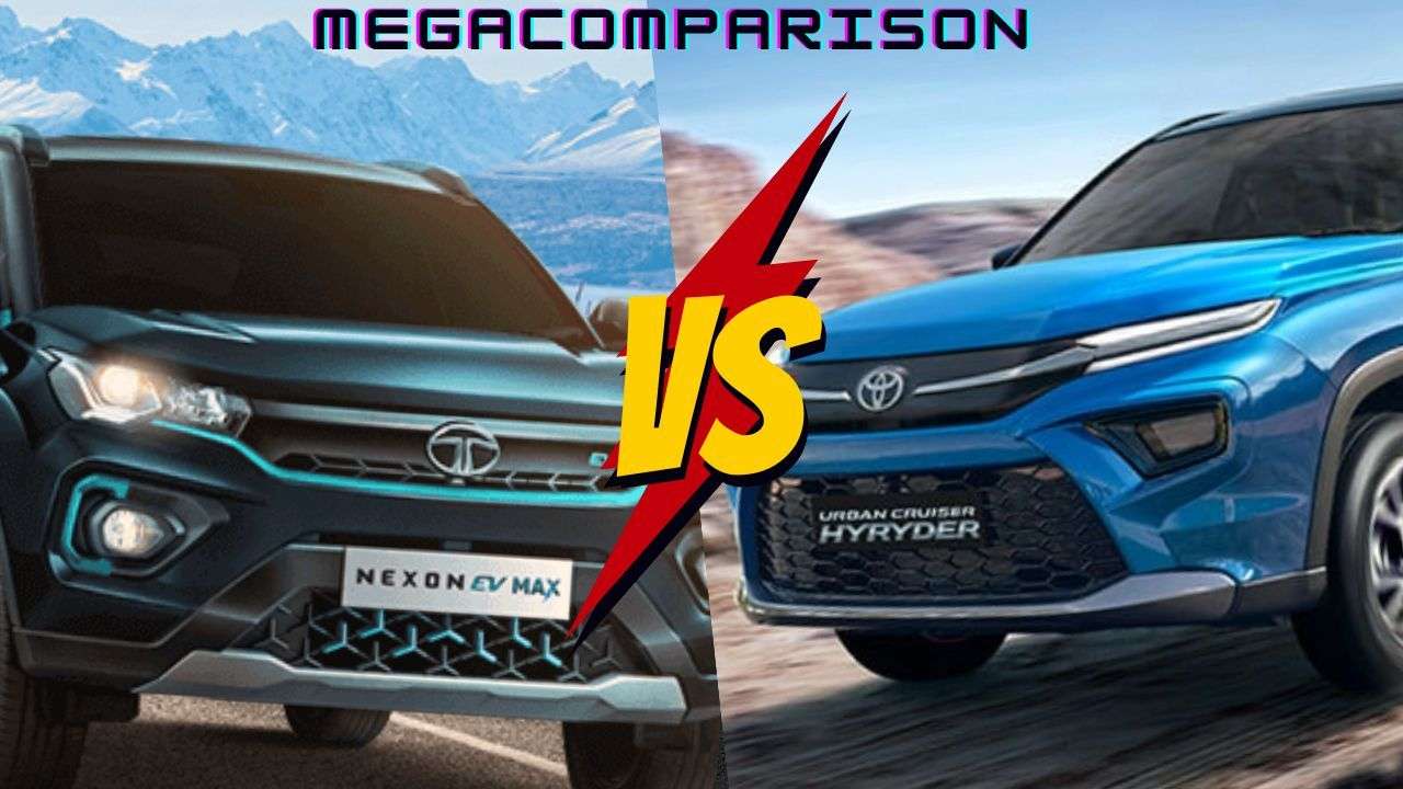 Toyota Urban Cruiser Hyryder VS Tata Nexon EV MAX: Which SUV is better? Toyota Urban Cruiser Hyryder VS Tata Nexon EV MAX: Which SUV is better?