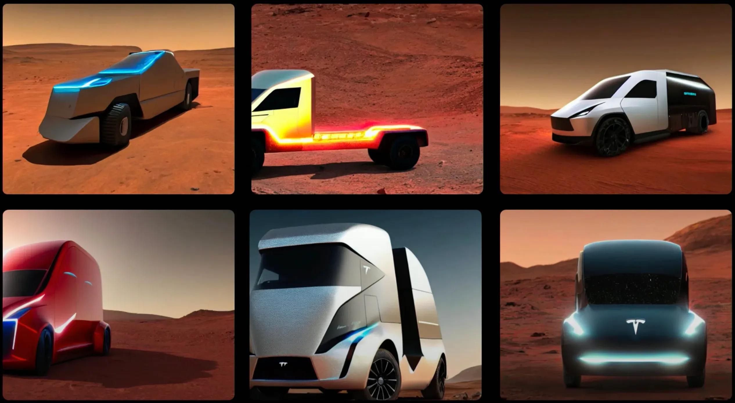 Tesla Cybertruck on Mars; Celebrates AI Day in a unique way