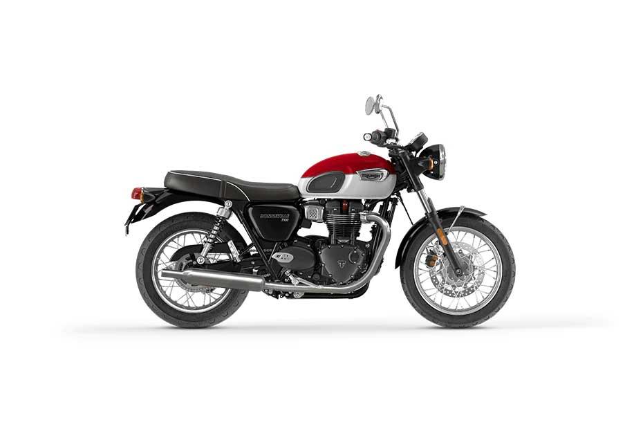 Triumph Bonneville T100 - Red With Whie