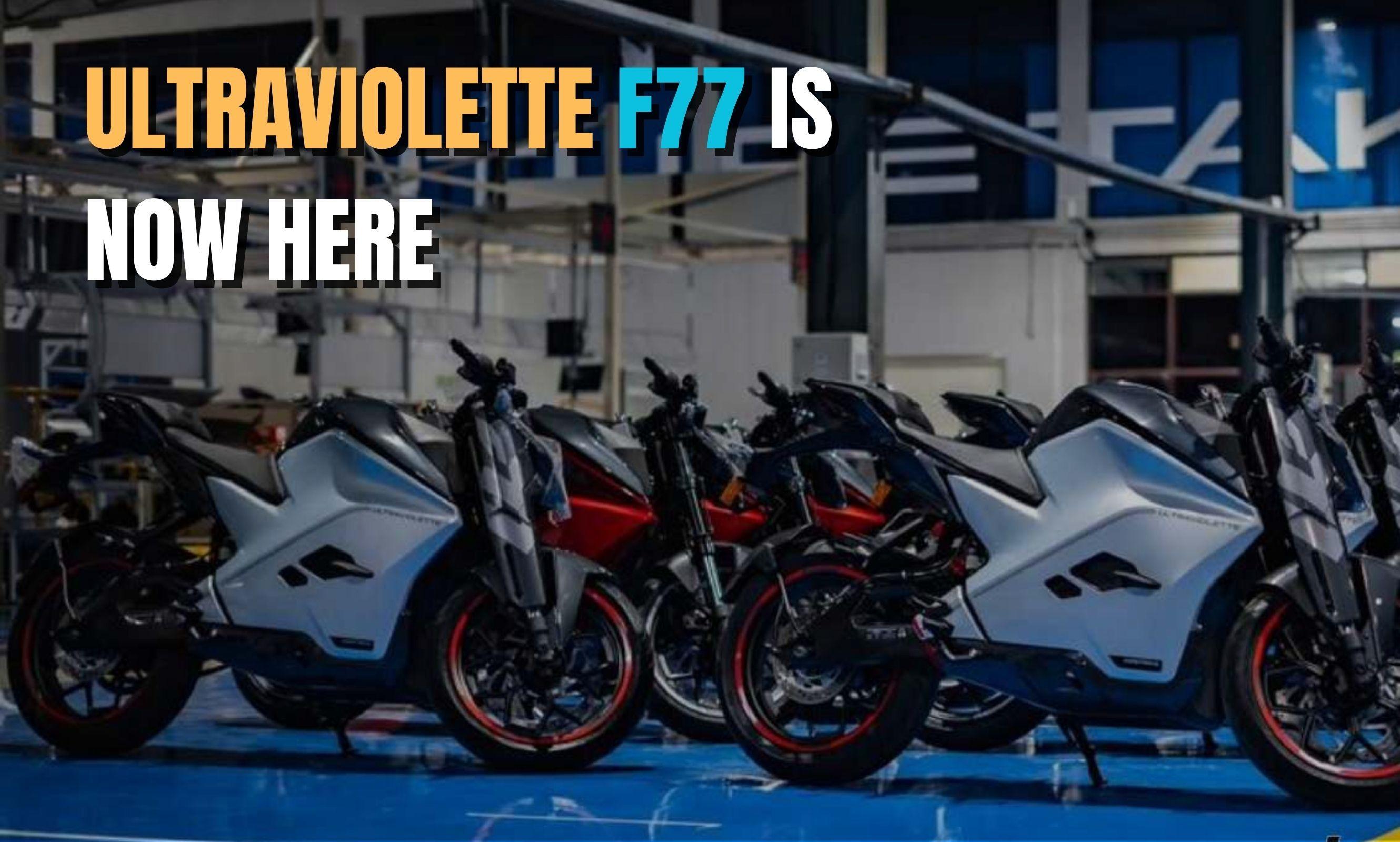 Electric motorcycle Ultraviolette F77 coming on Indian roads