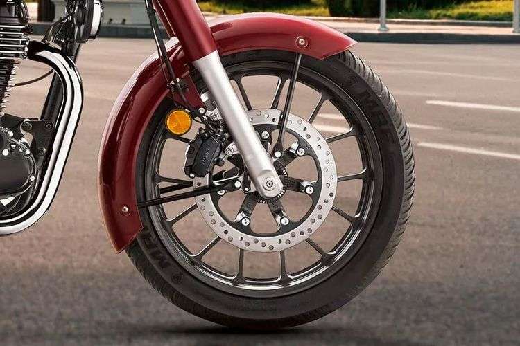 Honda CB350 Front Tyre View Honda CB350 Front Tyre View