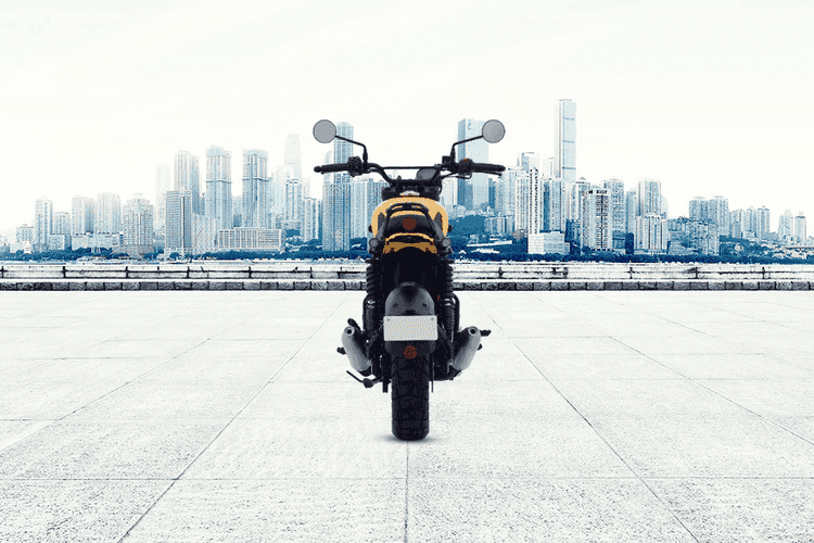 Yezdi Scrambler Rear View Yezdi Scrambler Rear View