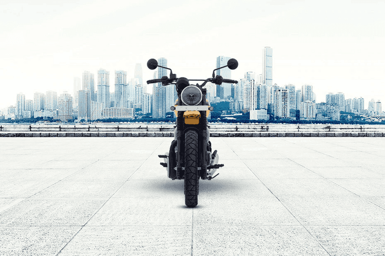 Yezdi Scrambler Front View Yezdi Scrambler Front View