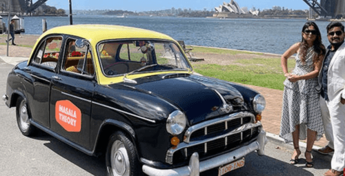   Jamie Robinson, the British man who drives Hindustan Ambassador taxi in Australia