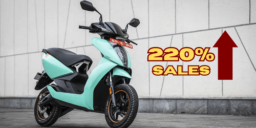 Ather 450X leads the electric scooter segment with 220% y-o-y sales growth, in July 2023 Ather 450X leads the electric scooter segment with 220% y-o-y sales growth, in July 2023