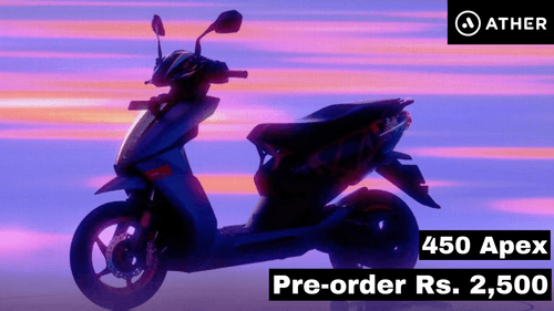 Pre-order Ather 450 Apex at Rs. 2,500