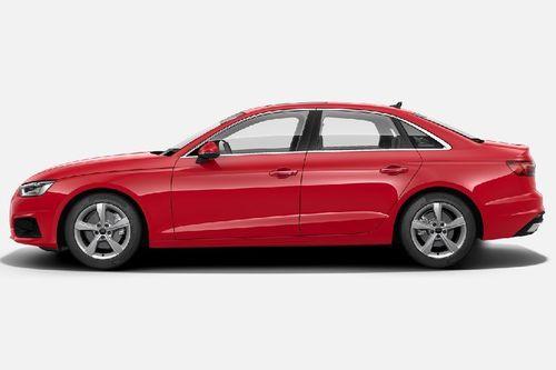 The side view of the Audi A4 Sedan draws immediate attention to the wheels