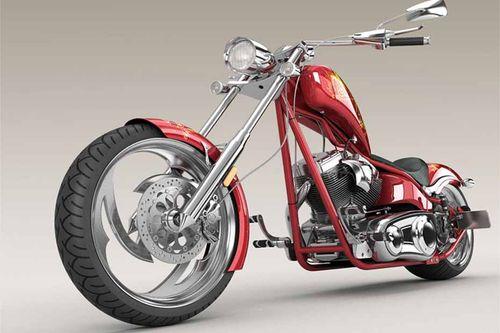 बिग डॉग मोटरसाइकिल के9 रेड चॉपर