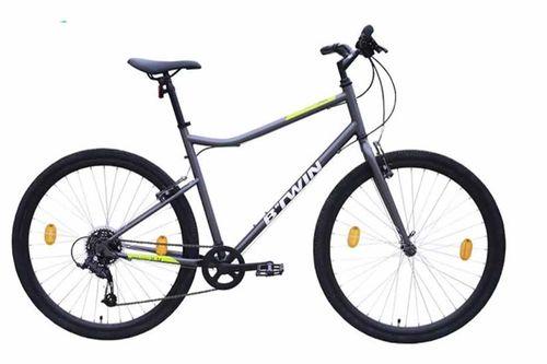 Btwin Hybrid cycle Riverside 120 Grey Yellow Btwin Hybrid cycle Riverside 120 Grey Yellow